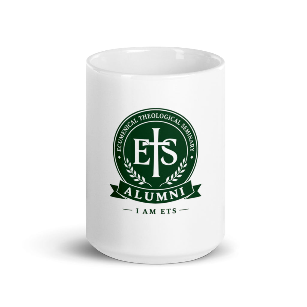 ETS Alumni Crest White glossy mug