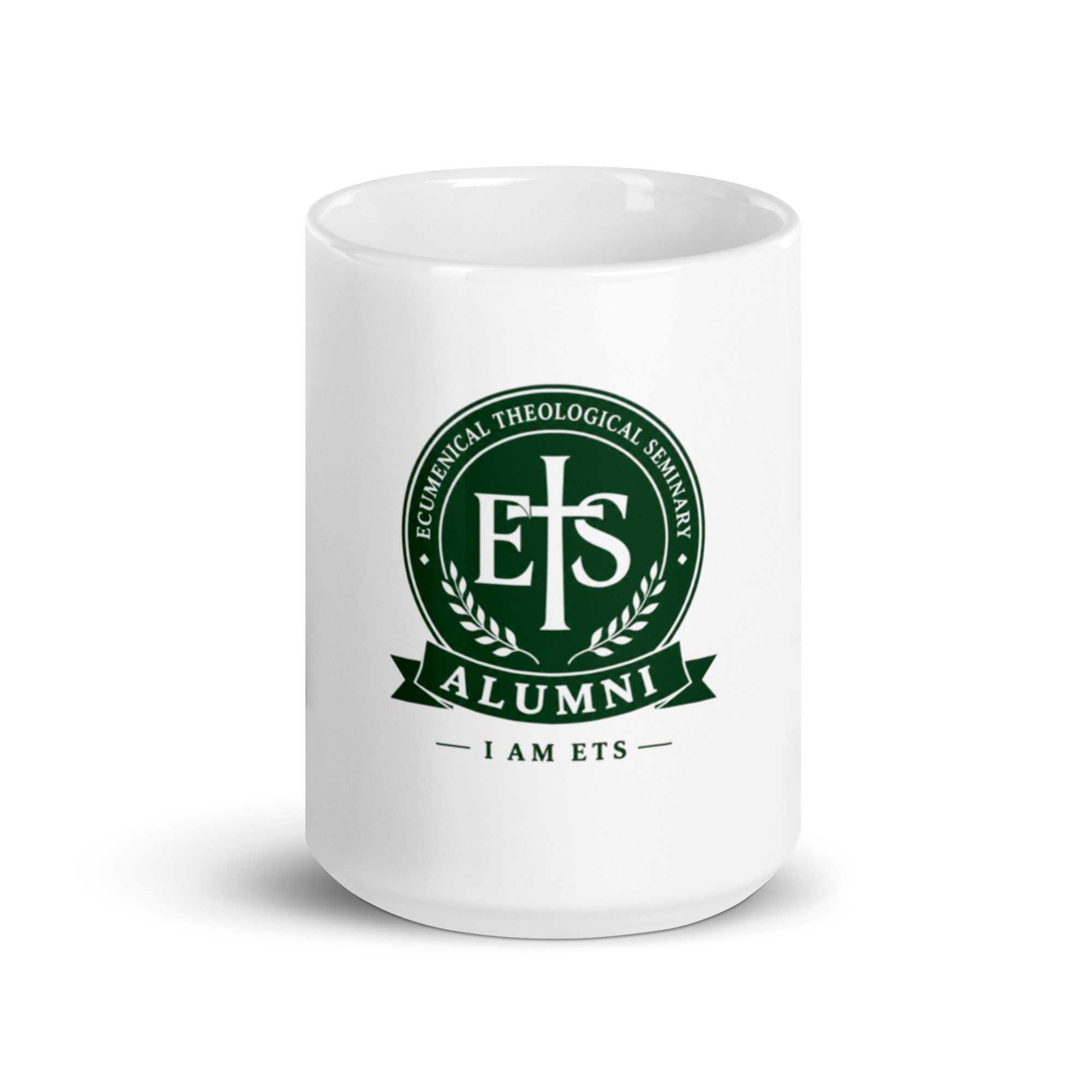 ETS Alumni Crest White glossy mug