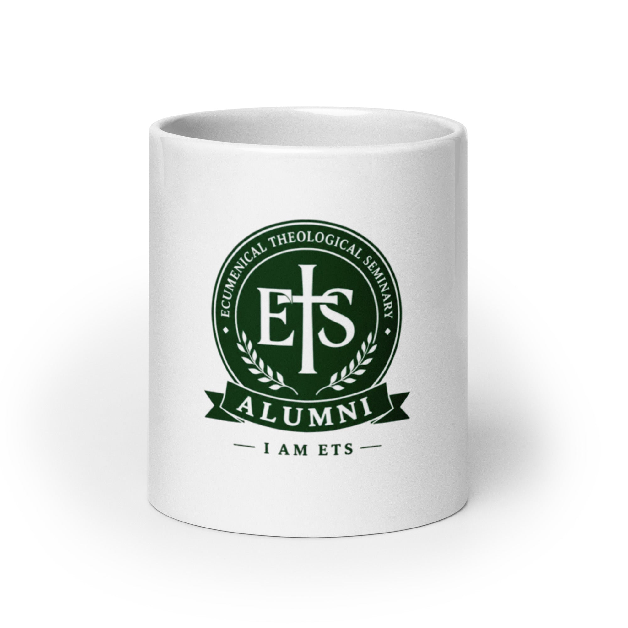 ETS Alumni Crest White glossy mug